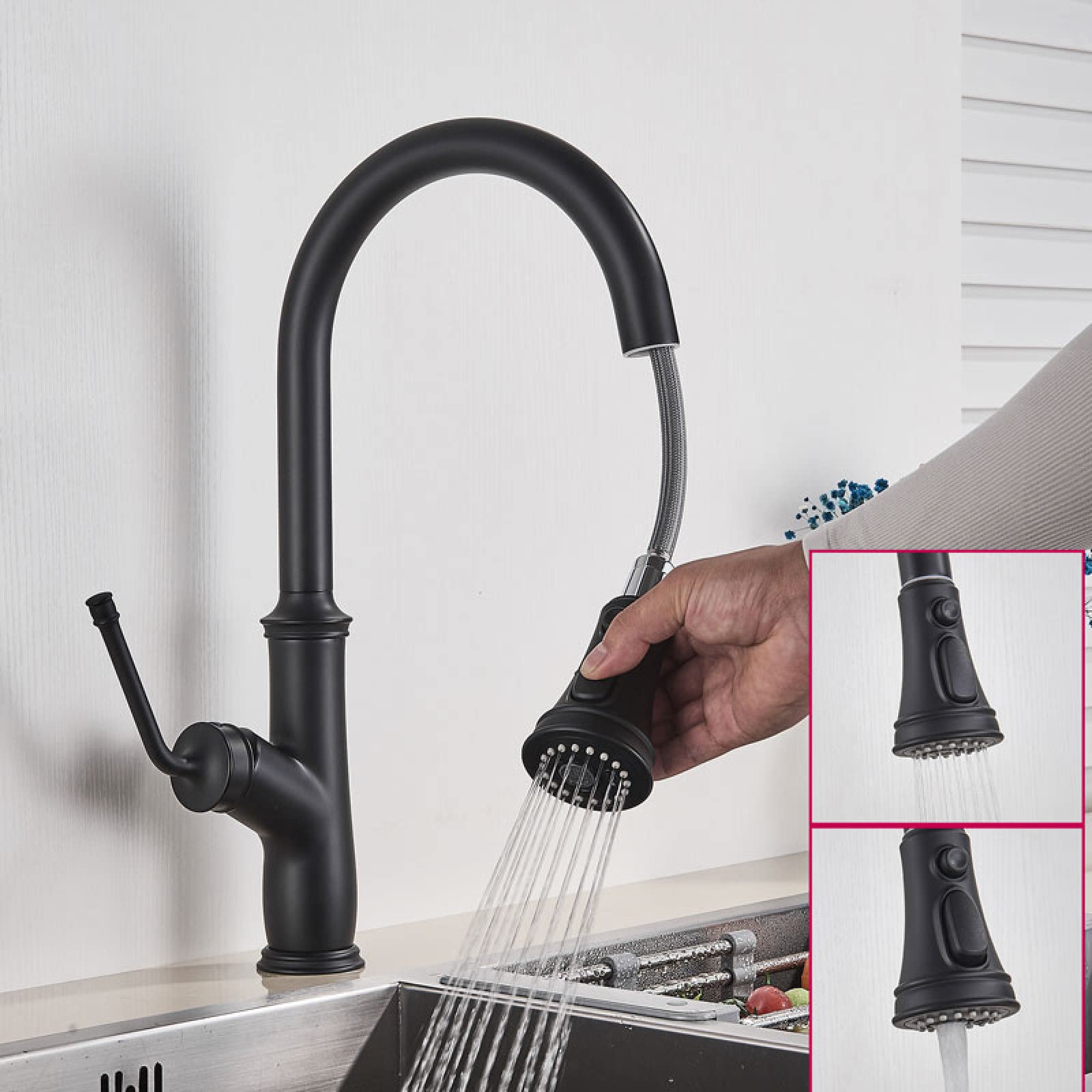 Quirix キッチンミキサータップ引き出し式ホース ブラック Amazon.co.jp: Quirix キッチンミキサータップ引き出し式ホース